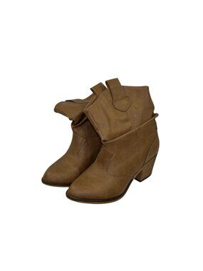 Charles Albert Women's Tan Vegan Leather Western Boots Size 6M US